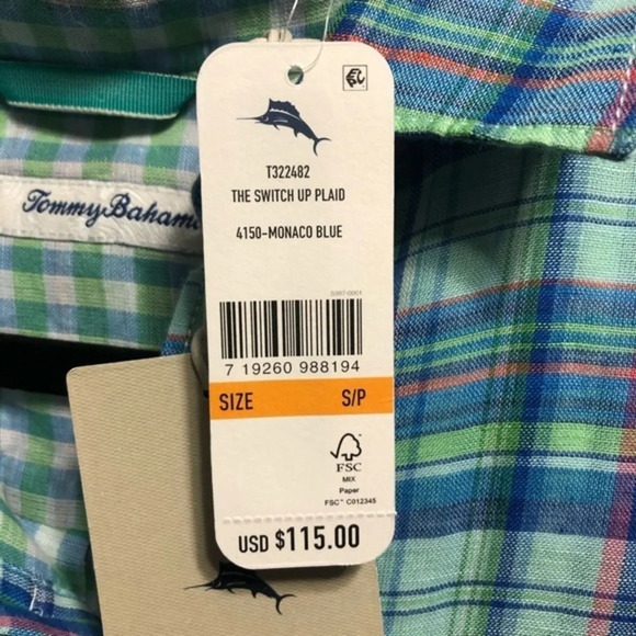Tommy bahama plaid button up shirt - Picture 3 of 6